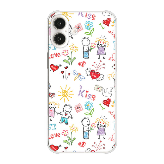 iPhone16 Plus 高画質仕上げ 背面印刷 ハードケースカップル＆ファミリー