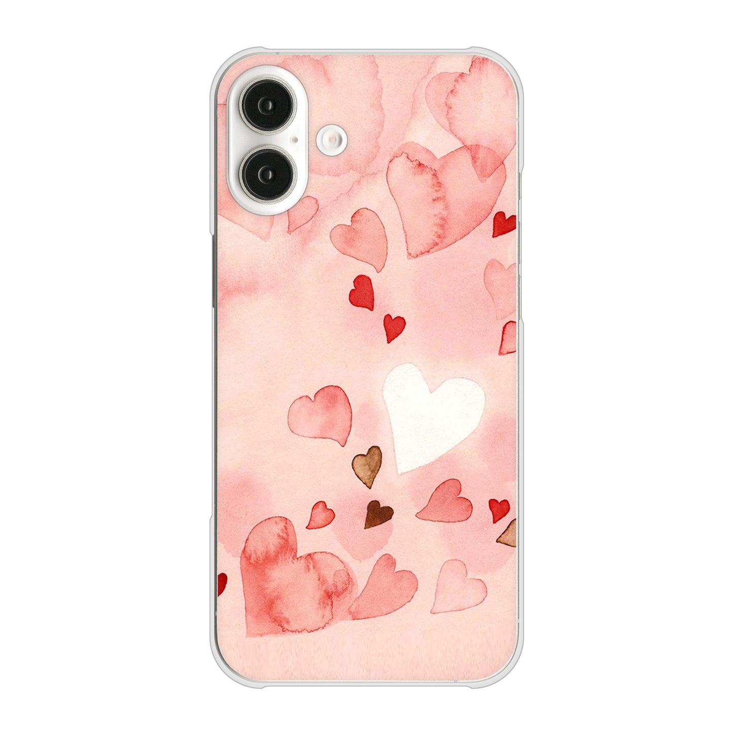 iPhone16 Plus 高画質仕上げ 背面印刷 ハードケース 【1125 ハートの和紙】