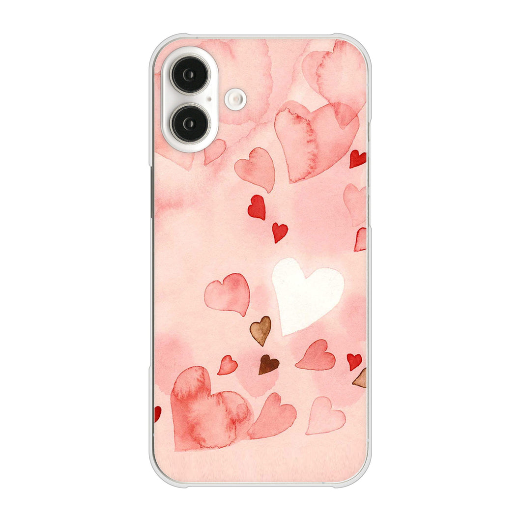 iPhone16 Plus 高画質仕上げ 背面印刷 ハードケース 【1125 ハートの和紙】