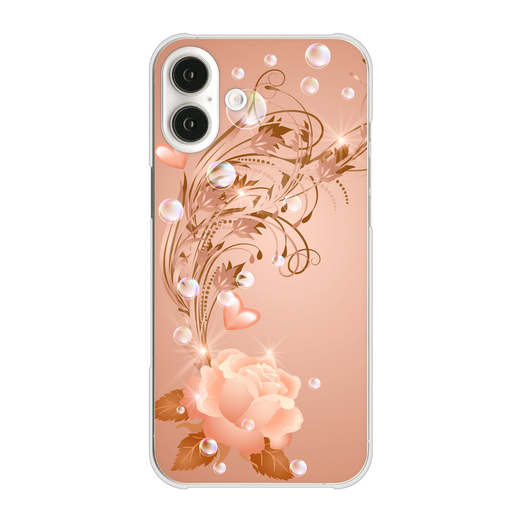 iPhone16 Plus 高画質仕上げ 背面印刷 ハードケースロマンチックなバラ