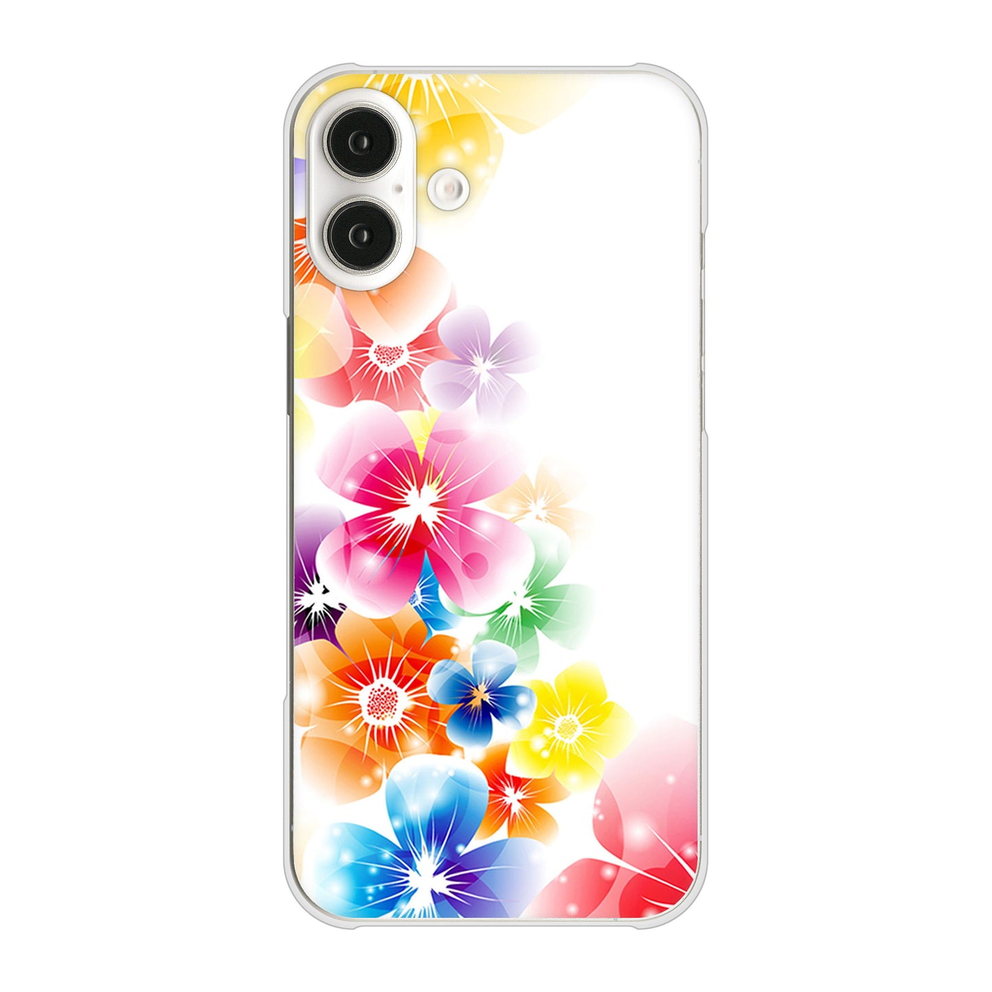 iPhone16 Plus 高画質仕上げ 背面印刷 ハードケース 【1209 光と花】