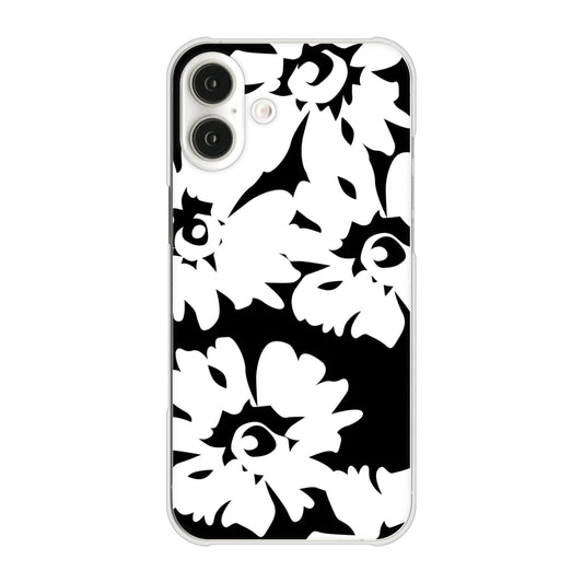 iPhone16 Plus 高画質仕上げ 背面印刷 ハードケース 【1215 モダンフラワー】