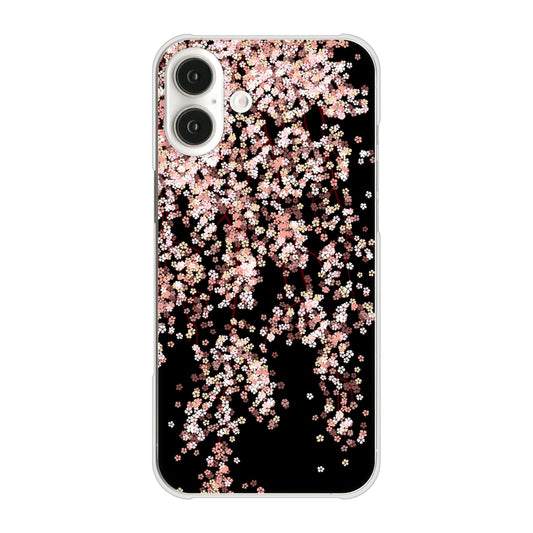 iPhone16 Plus 高画質仕上げ 背面印刷 ハードケース 【1244 しだれ桜】