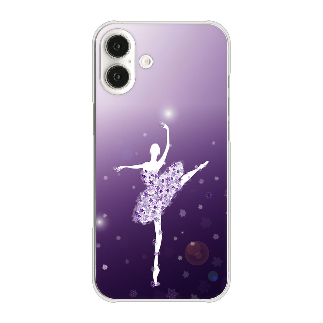 iPhone16 Plus 高画質仕上げ 背面印刷 ハードケース 【1256 バレリーナ】