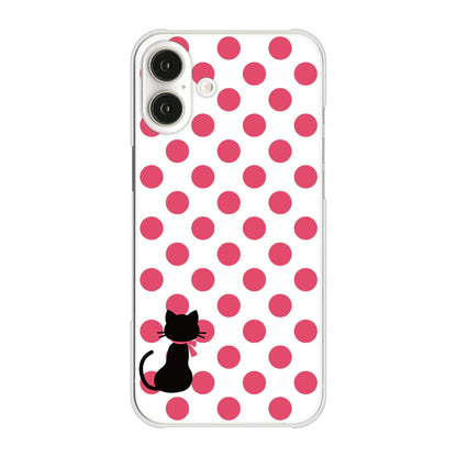 iPhone16 Plus 高画質仕上げ 背面印刷 ハードケースネコとシンプルミルキー
