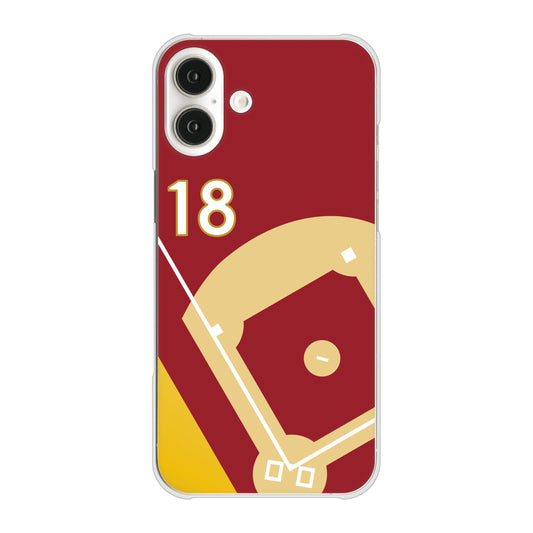 iPhone16 Plus 高画質仕上げ 背面印刷 ハードケースbaseball