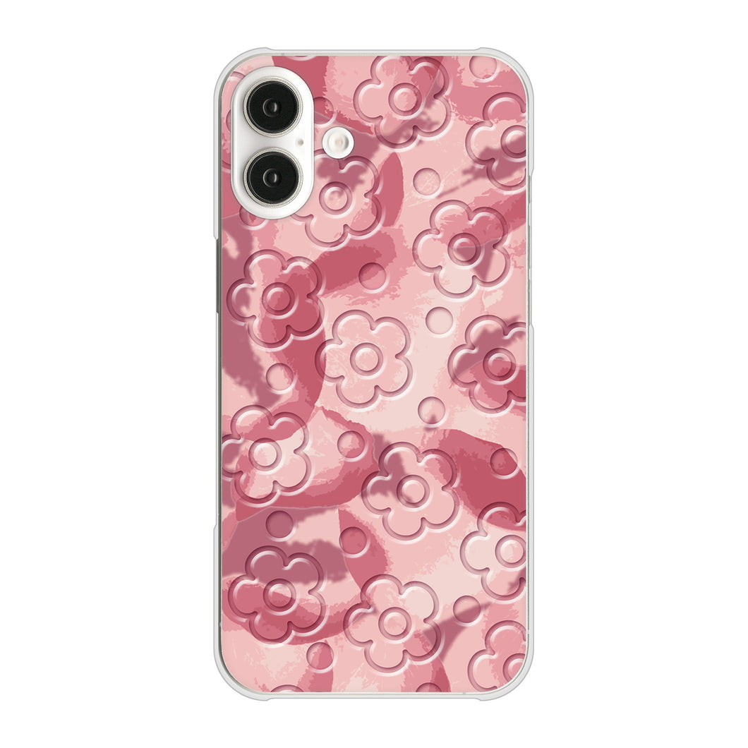 iPhone16 Plus 高画質仕上げ 背面印刷 ハードケースフラワーヴェルニ