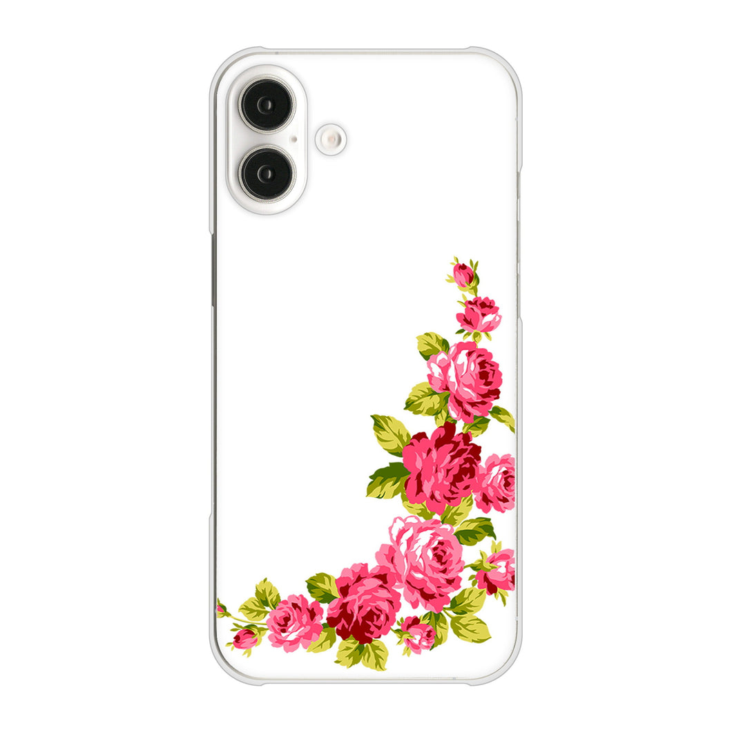 iPhone16 Plus 高画質仕上げ 背面印刷 ハードケースロマンチックなバラ