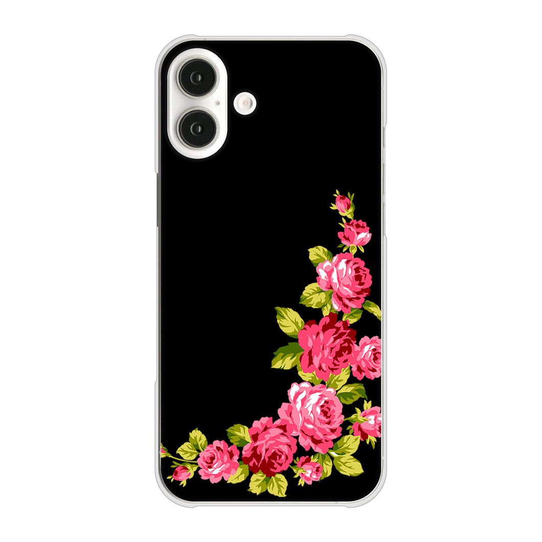 iPhone16 Plus 高画質仕上げ 背面印刷 ハードケースロマンチックなバラ