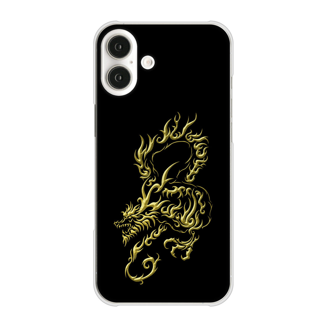 iPhone16 Plus 高画質仕上げ 背面印刷 ハードケース 【VA831 闇と龍】