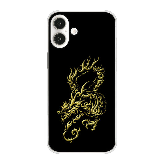 iPhone16 Plus 高画質仕上げ 背面印刷 ハードケース 【VA831 闇と龍】