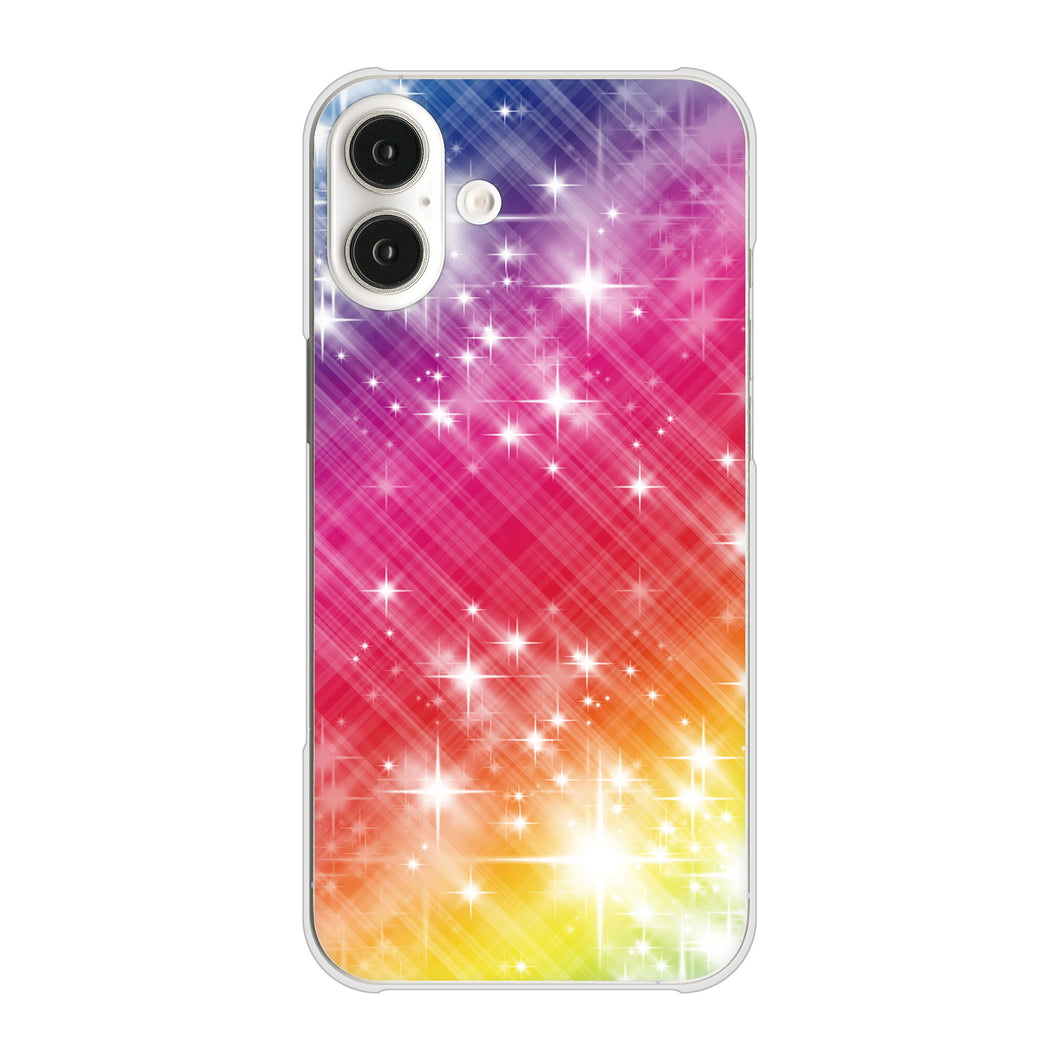 iPhone16 Plus 高画質仕上げ 背面印刷 ハードケース 【VA872 レインボーフレーム】