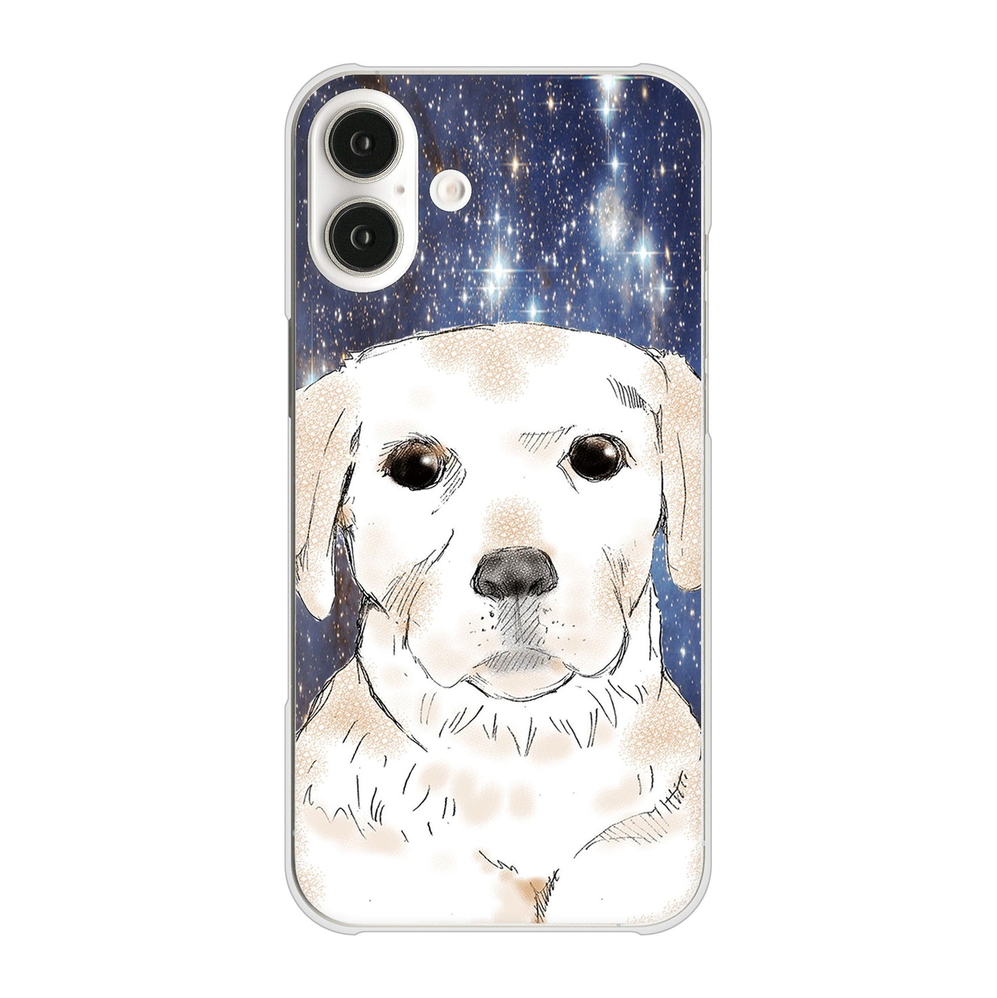 iPhone16 Plus 高画質仕上げ 背面印刷 ハードケースラブラドールレトリバー