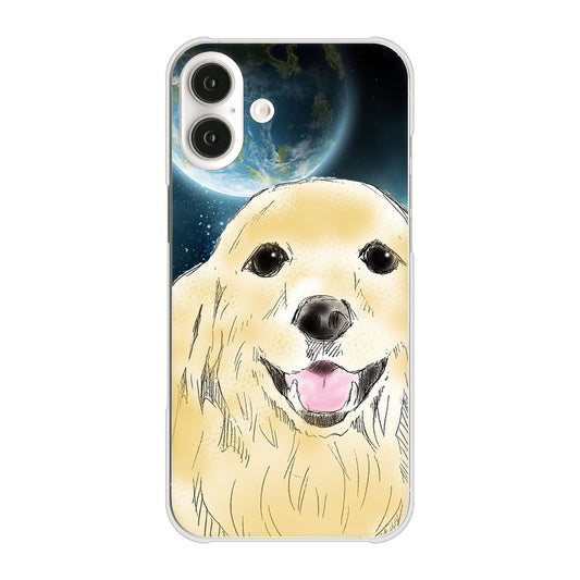 iPhone16 Plus 高画質仕上げ 背面印刷 ハードケースゴールデンレトリバー