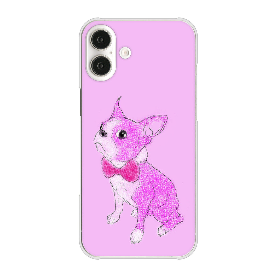 iPhone16 Plus 高画質仕上げ 背面印刷 ハードケースボストンテリア