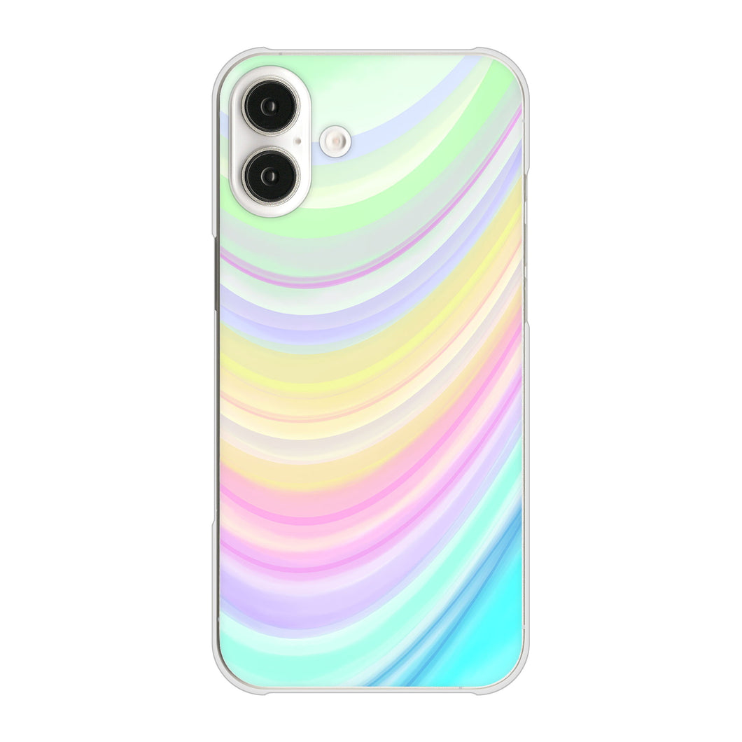 iPhone16 Plus 高画質仕上げ 背面印刷 ハードケースレインボー