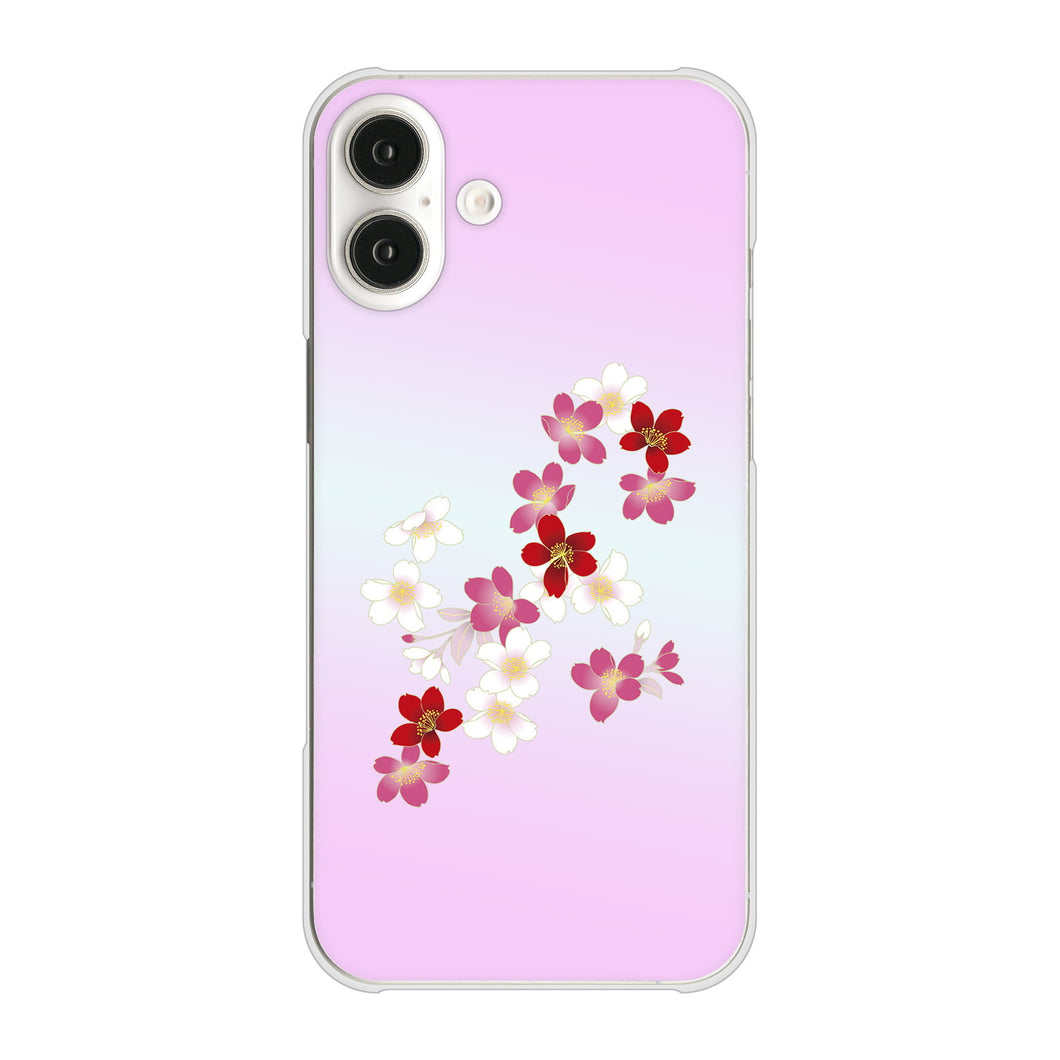 iPhone16 Plus 高画質仕上げ 背面印刷 ハードケース和花柄