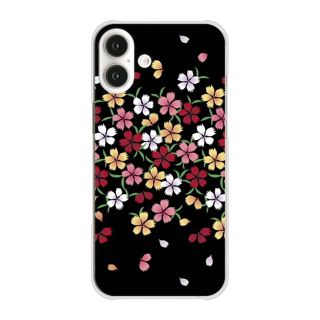 iPhone16 Plus 高画質仕上げ 背面印刷 ハードケース和花柄