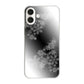 iPhone16 Plus 高画質仕上げ 背面印刷 ハードケース 【YJ340 モノトーン 雪の結晶 】