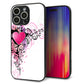 iPhone16 Pro Max 強化ガラス＆TPUスマホケース ガラプリ【007 スタイリッシュハート】