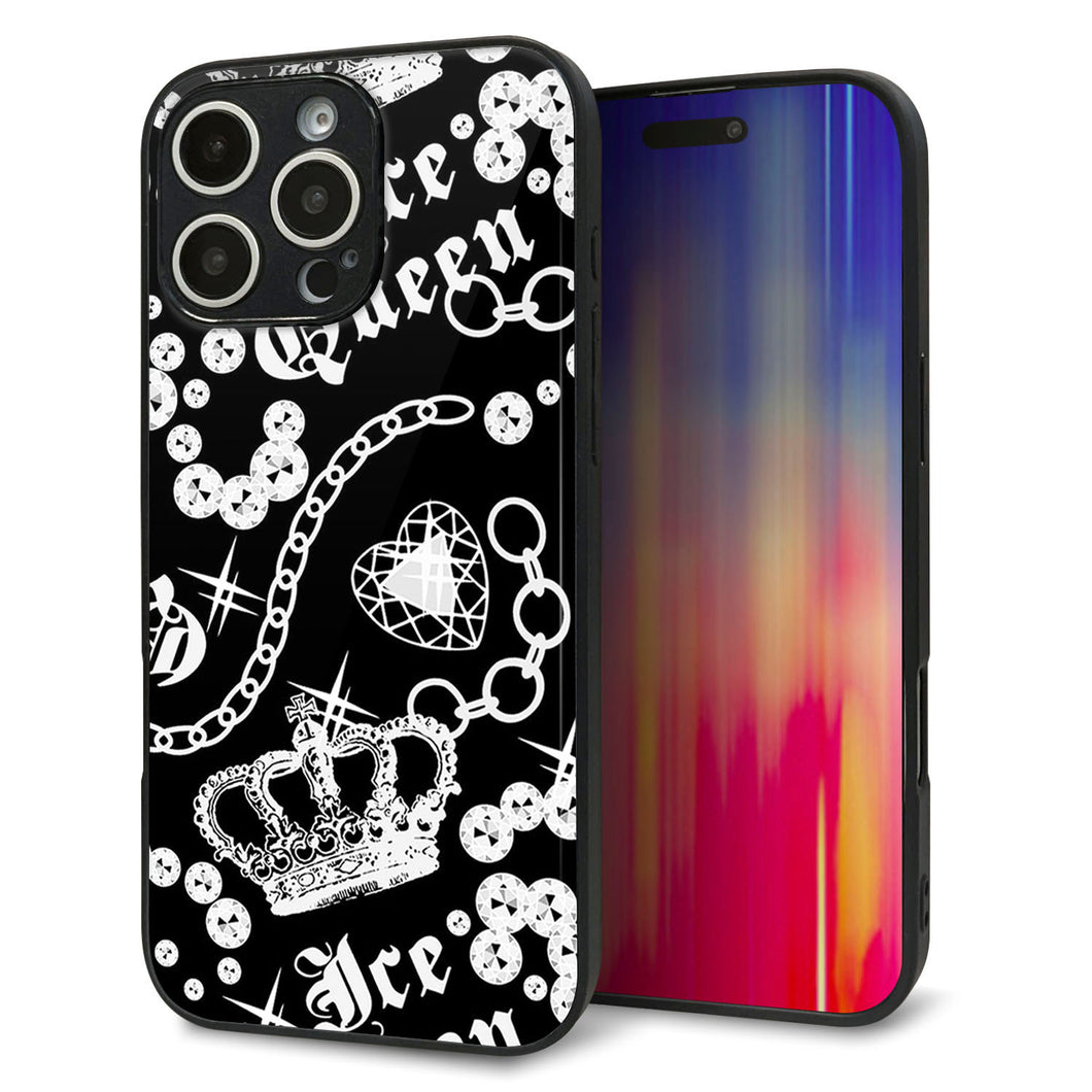 iPhone16 Pro Max 強化ガラス＆TPUスマホケース ガラプリ【187 ゴージャス クラウン】