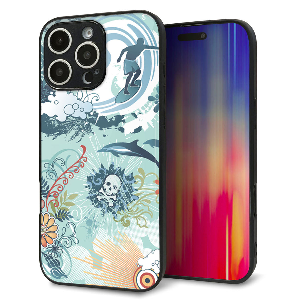 iPhone16 Pro Max 強化ガラス＆TPUスマホケース ガラプリ【431 ハワイ】