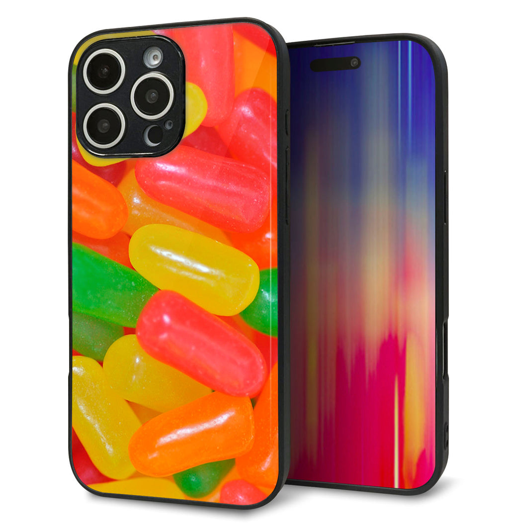 iPhone16 Pro Max 強化ガラス＆TPUスマホケース ガラプリ【449 ジェリービーンズ】