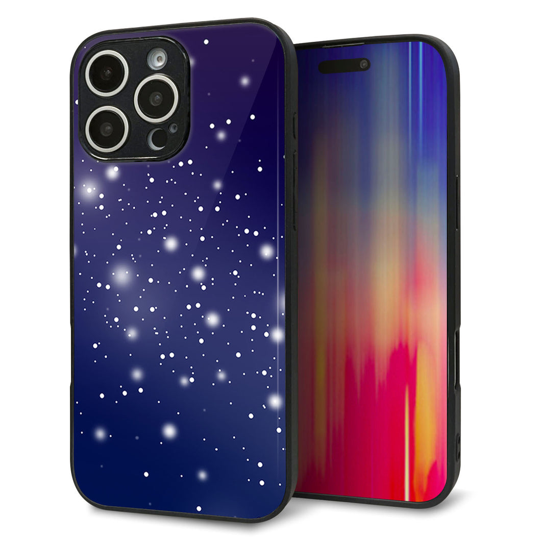 iPhone16 Pro Max 強化ガラス＆TPUスマホケース ガラプリ【1271 天空の川】