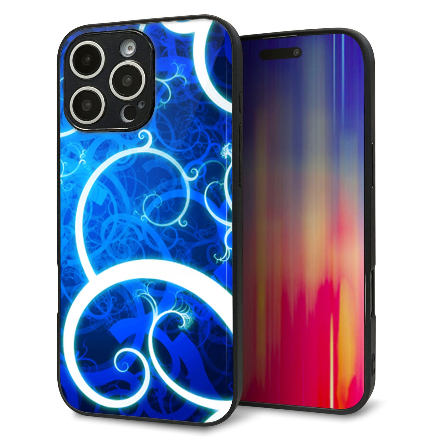 iPhone16 Pro Max 強化ガラス＆TPUスマホケース ガラプリ【EK850 神秘の草】