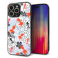 iPhone16 Pro Max 強化ガラス＆TPUスマホケース ガラプリ【HA216 金魚 花柄 グレー】