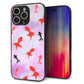 iPhone16 Pro Max 強化ガラス＆TPUスマホケース ガラプリ【HA225 金魚 水彩 パープル】