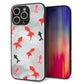 iPhone16 Pro Max 強化ガラス＆TPUスマホケース ガラプリ【HA227 金魚 水彩 グレー】