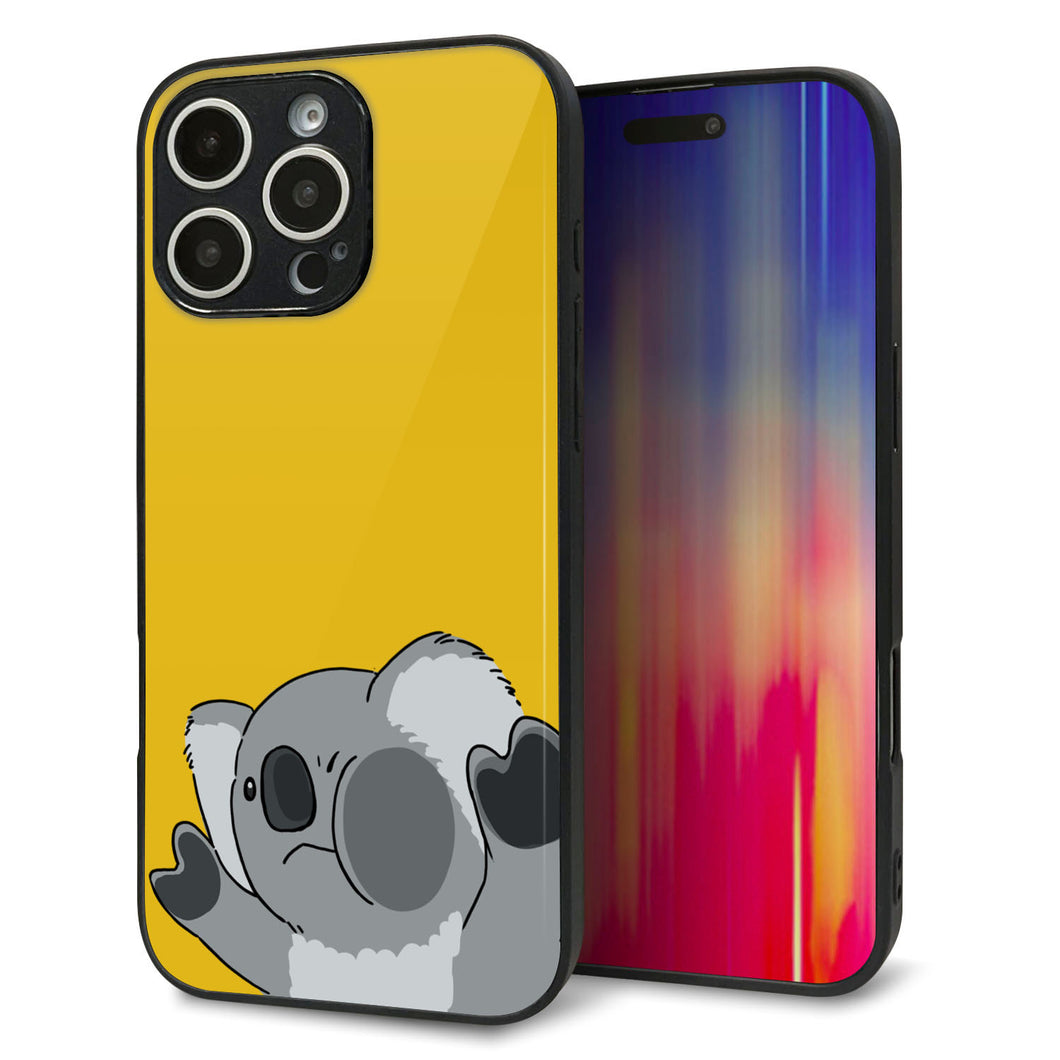 iPhone16 Pro Max 強化ガラス＆TPUスマホケース ガラプリ【HA301 むぎゅっとコアラ】