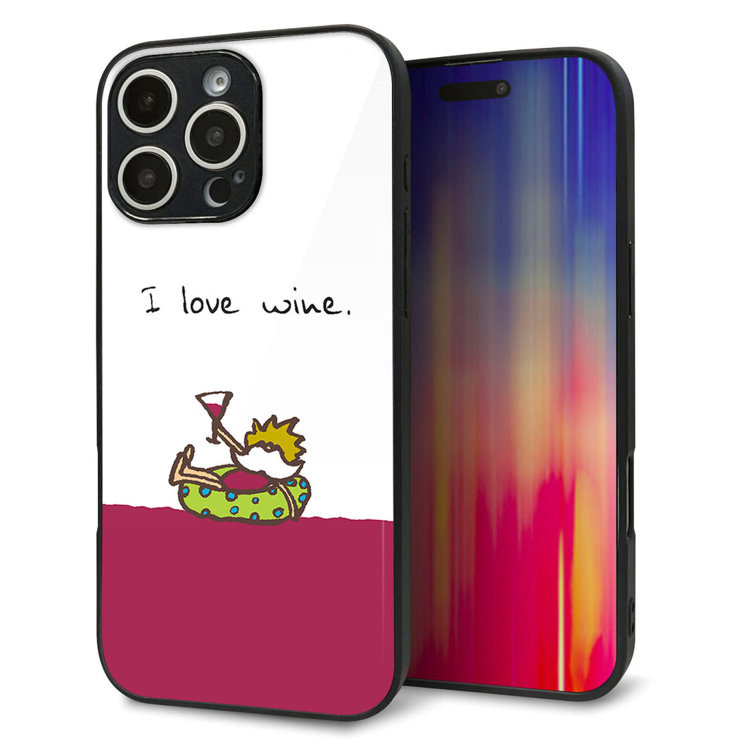 iPhone16 Pro Max 強化ガラス＆TPUスマホケース ガラプリ【IA811 ワインの神様】