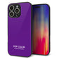 iPhone16 Pro Max 強化ガラス＆TPUスマホケース ガラプリ【KM909 ポップカラー(パープル)】