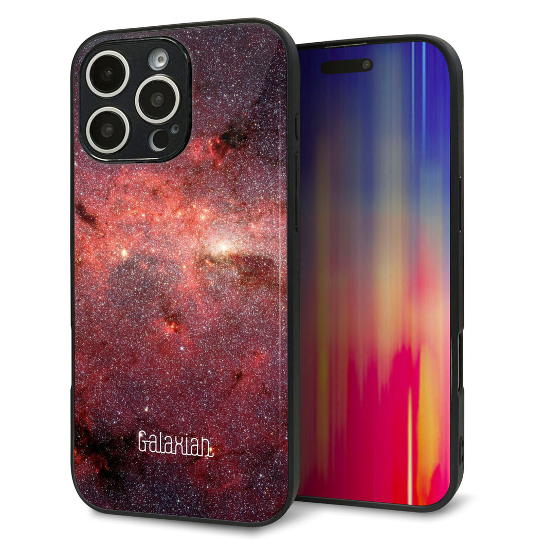 iPhone16 Pro Max 強化ガラス＆TPUスマホケース ガラプリ【KM923 Galaxias Red】