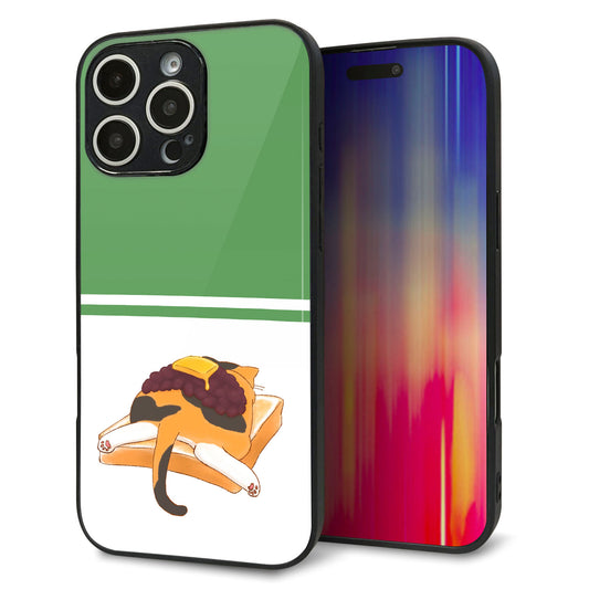 iPhone16 Pro Max 強化ガラス＆TPUスマホケース ガラプリ【KM963 あずき】