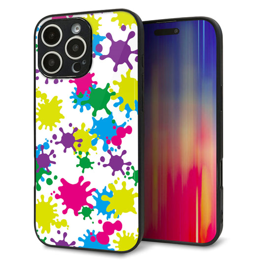 iPhone16 Pro Max 強化ガラス＆TPUスマホケース ガラプリ【MA878 ペイントホワイト】