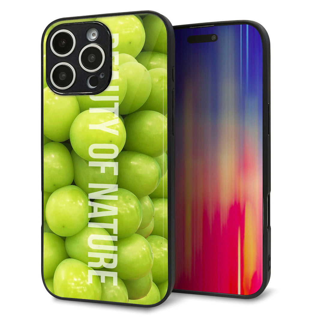 iPhone16 Pro Max 強化ガラス＆TPUスマホケース ガラプリ【MA880 マスカット】