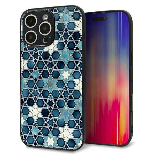 iPhone16 Pro Max 強化ガラス＆TPUスマホケース ガラプリ【MA955 パターン柄 C】