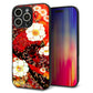 iPhone16 Pro Max 強化ガラス＆TPUスマホケース ガラプリ【MA960 和柄 花 B】