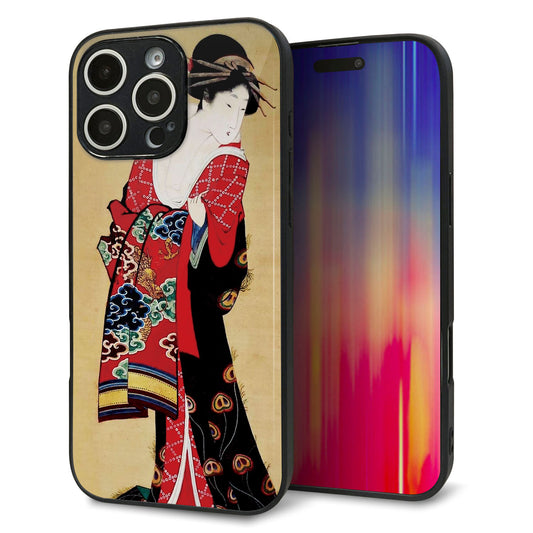 iPhone16 Pro Max 強化ガラス＆TPUスマホケース ガラプリ【MA965 花魁 A】