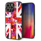 iPhone16 Pro Max 強化ガラス＆TPUスマホケース ガラプリ【SC801 ユニオンジャック リアルフラワー】