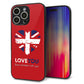 iPhone16 Pro Max 強化ガラス＆TPUスマホケース ガラプリ【SC804 ユニオンジャック ハートビンテージレッド】