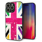 iPhone16 Pro Max 強化ガラス＆TPUスマホケース ガラプリ【SC806 ユニオンジャック ピンクビンテージ】