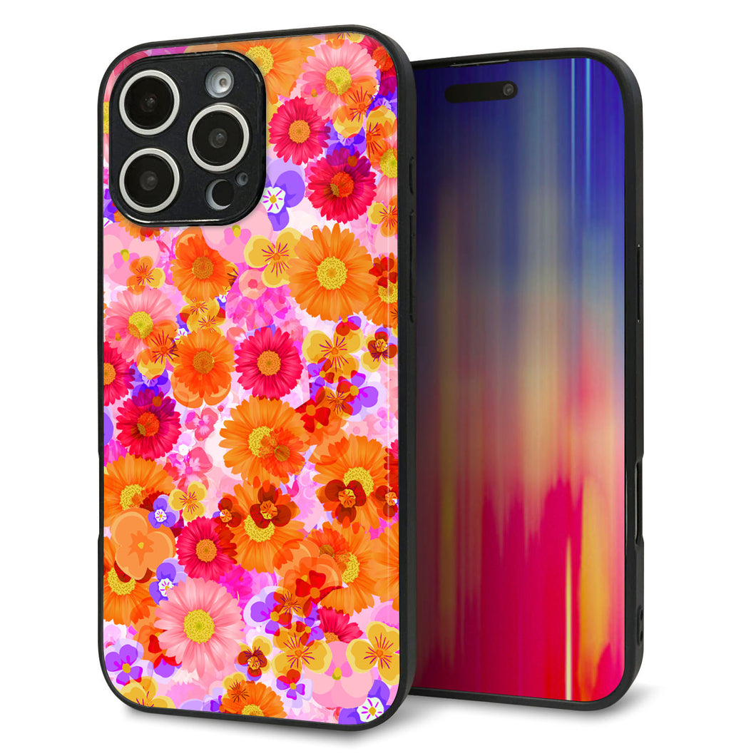 iPhone16 Pro Max 強化ガラス＆TPUスマホケース ガラプリ【SC869 リバティプリント フルールドパルファン（ピンク）】