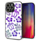 iPhone16 Pro Max 強化ガラス＆TPUスマホケース ガラプリ【SC878 ハワイアンアロハホヌ（パープル）】