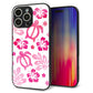 iPhone16 Pro Max 強化ガラス＆TPUスマホケース ガラプリ【SC879 ハワイアンアロハホヌ（ピンク）】