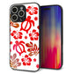 iPhone16 Pro Max 強化ガラス＆TPUスマホケース ガラプリ【SC881 ハワイアンアロハホヌ（レッド）】