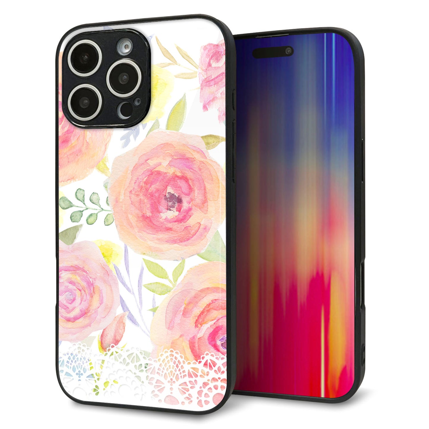 iPhone16 Pro Max 強化ガラス＆TPUスマホケース ガラプリ【SC945 ドゥ・パフューム３】